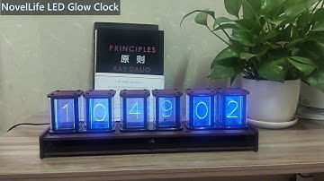 NovelLife 6 Bit RGB LED Glow Digital Alarm Clock PIR Motion Control Nixie Tube Simulation Elekstube
