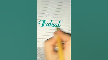 " Fahad"name calligraphy Art and Artist #art #artist #calligraphy #beautiful  name