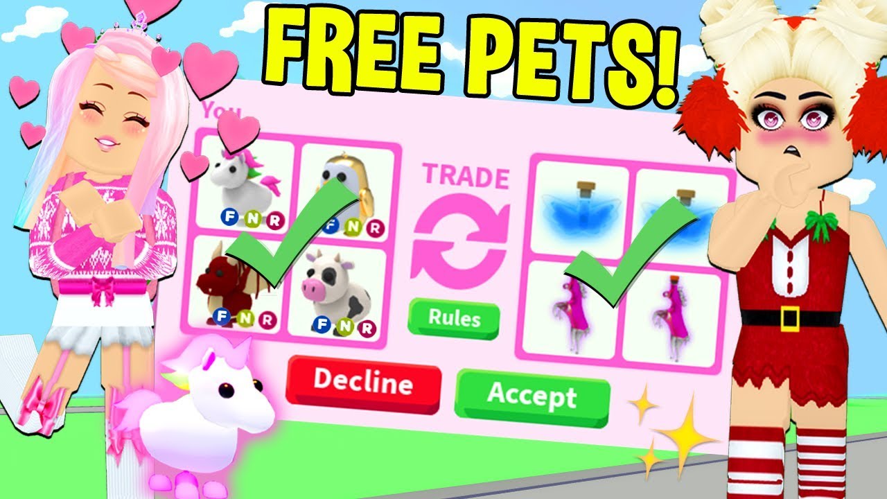 I Traded A Free Pet To Every Person In The Server Roblox Adopt