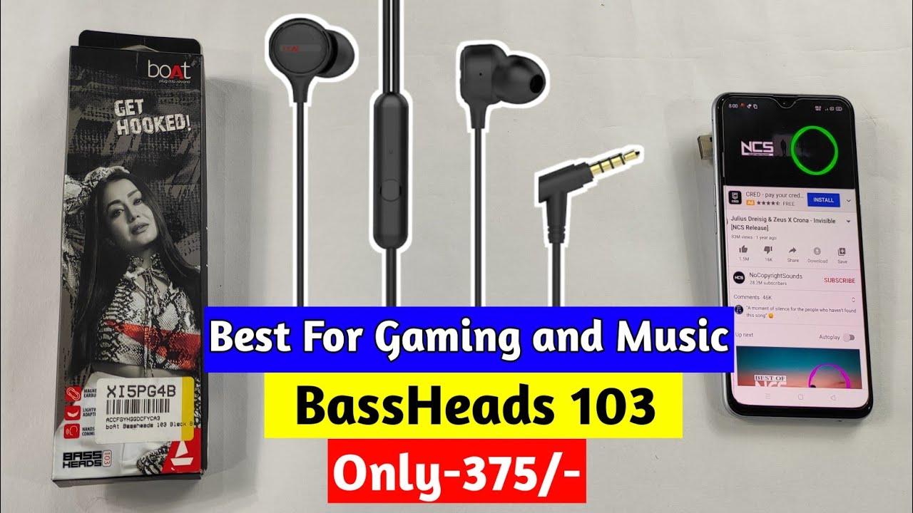 Boat bassheads 103 earphone unboxing best earphone for gaming YouTube