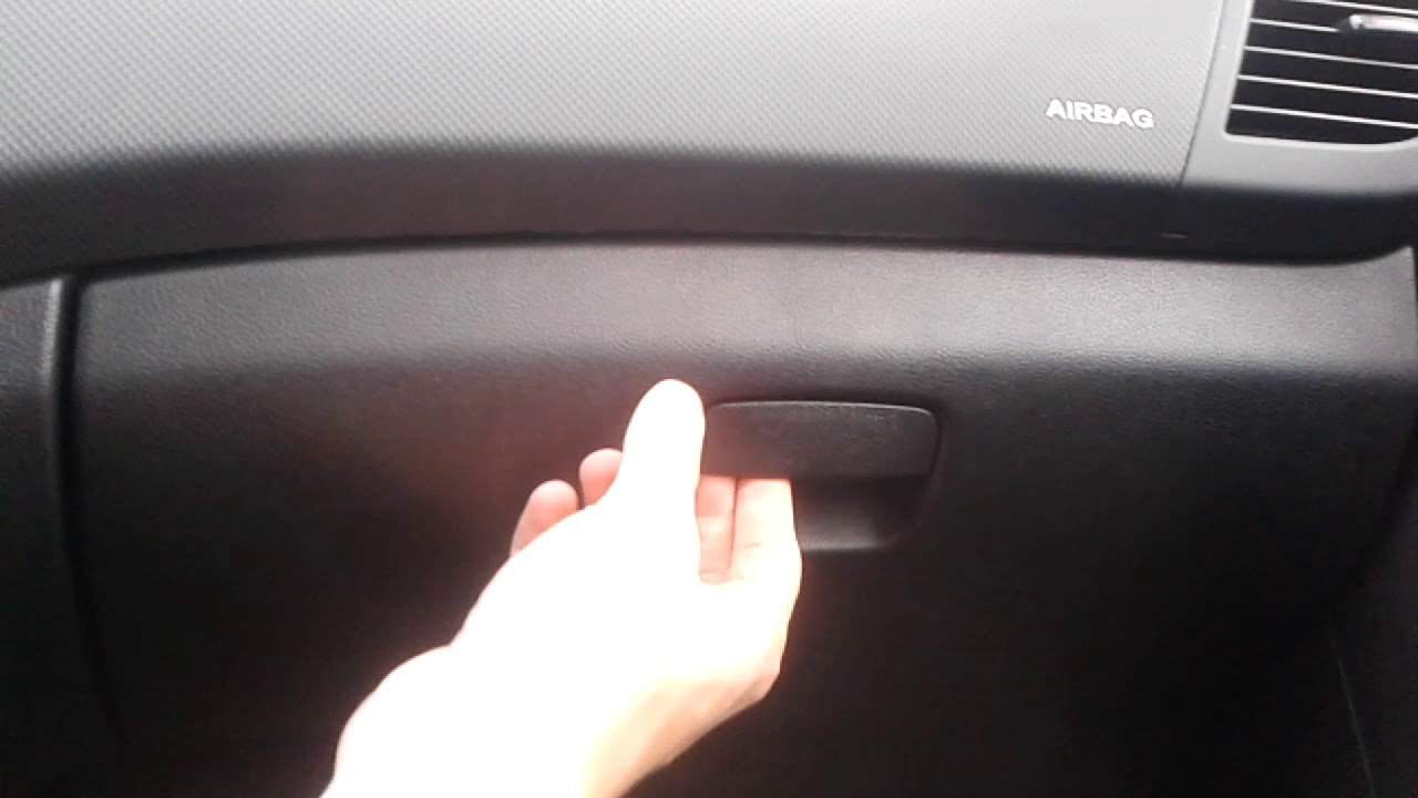 Hyundai Solaris How to open and close the glove box YouTube