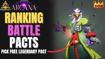 [TLI] Which Free Battle Pact Spirit Should You Pick? For Torchlight Infinite Arcana Season.