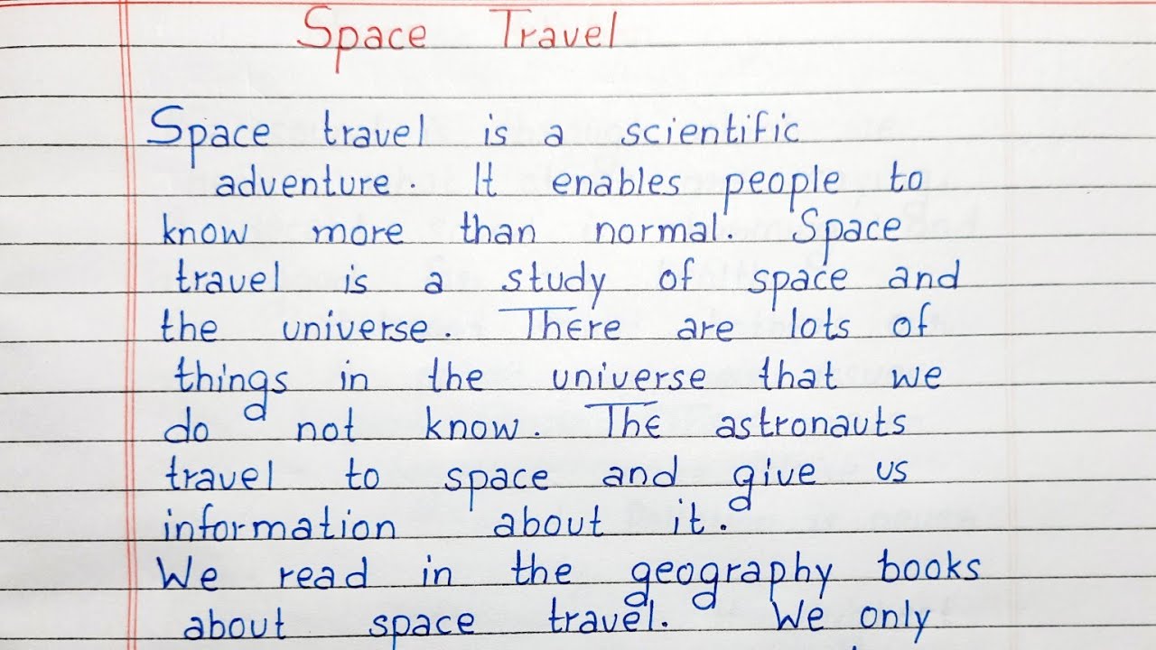 speech on space in english