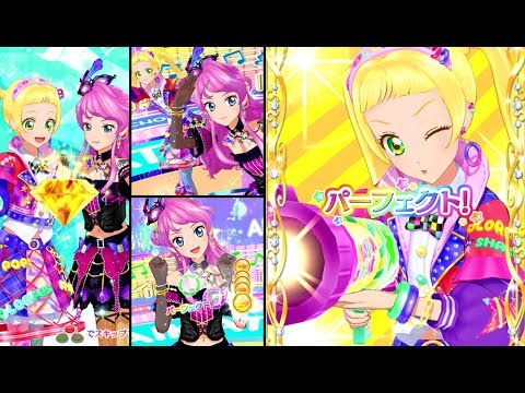 アイカツフレンズ！日向エマ&蝶乃舞花でいっしょにA･I･K･A･T･S･U！・とてもむずかしい(ロマンチックカラフルジャムコーデ，ボルボレッタレースアップコーデ)