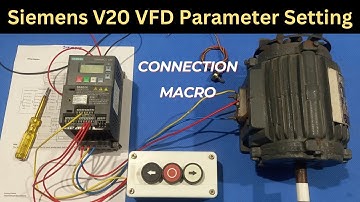 Siemens VFD V20 Parameter Setting in Hindi | Connection Macro | Learn EEE