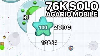 AGARIO MOBILE SOLO 76K (Agar.io Mobile Gameplay)
