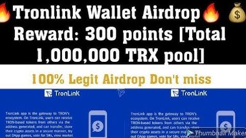 tron wallet||Tronlink Wallet Airdrop 💰Reward: 300 points Total 1,000,000 TRX|| link in description