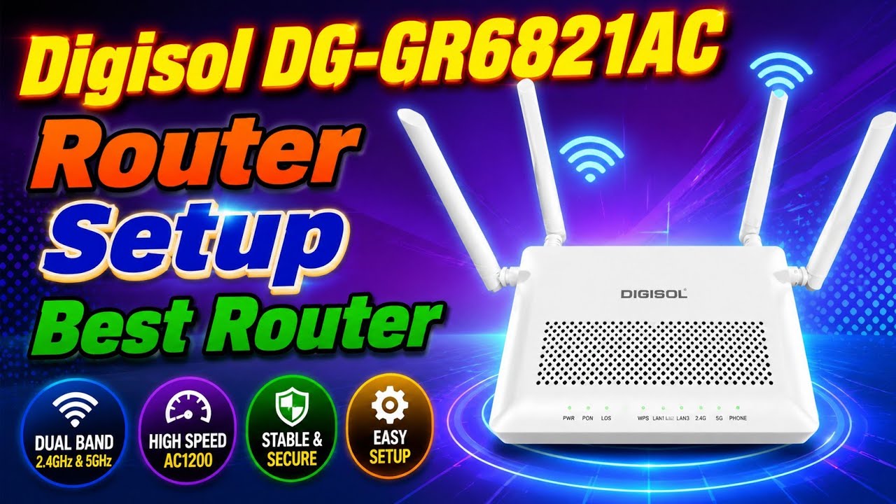 Digisol DG-GR6821AC Xpon ONU 1200 Router Configuration || Digisol Dual ...