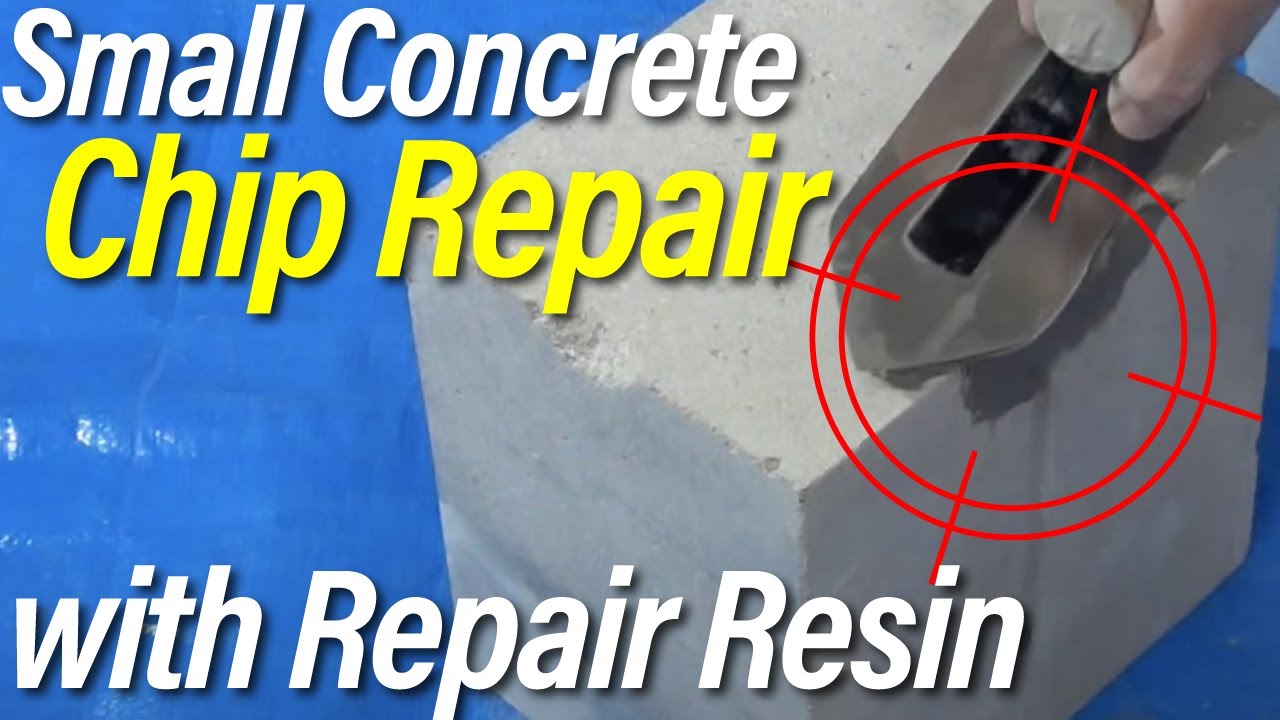 Small Concrete Chip Repair with Repair Resin YouTube