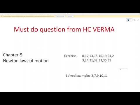 List of must do questions from hc verma - YouTube