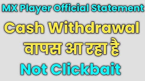 MX Player Withdrawal Problem Solved | MX Player New Update | MX Player Cash Tournament Wapas Aa Gaye