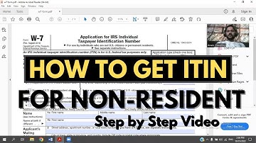 How To Get ITIN From Pakistan | ITIN Number for Non-Residents Urdu/Hindi (Step by Step Video)