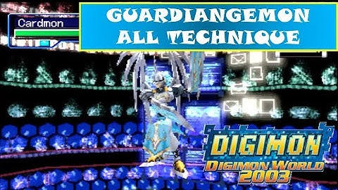 Digimon World 2003 Gameplay - GuardiAngemon All Technique & Signature Move