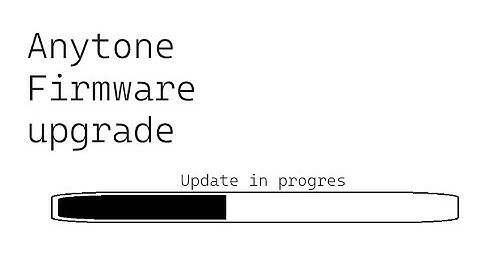 Anytone 878 Firmware upgrade