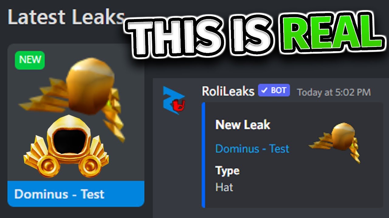 these new roblox DOMINUS ITEMS were LEAKED 