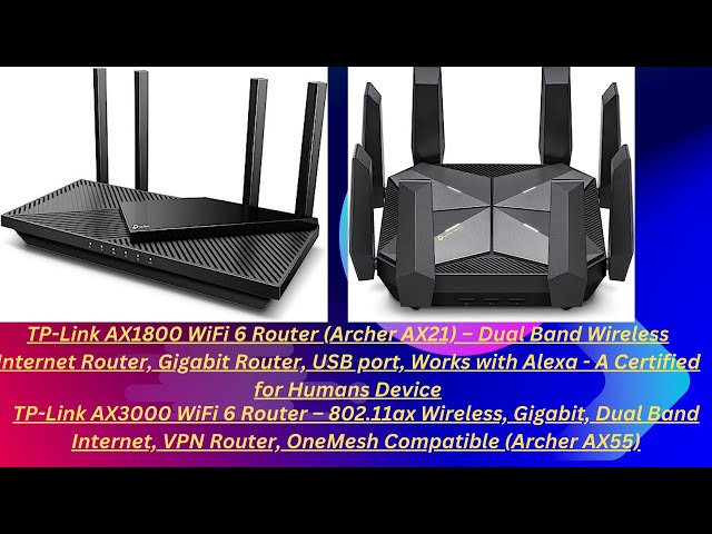 TP-Link WiFi 6 Router AX1800 Smart WiFi Router (Archer AX21) - Dual Band  Gigabit Router, Works with Alexa - A Certified for Humans Device 