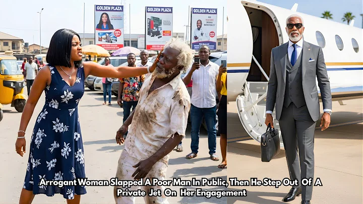 Arrogant Woman Slapped A Poor Man In Public, Then He Step Out Of A Private Jet On Her Engagement
