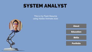 My Interactive Resume using Adobe Animate 2020 [Final Version]