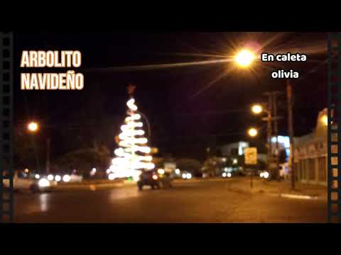 Arbolito navideño en Caleta Olivia