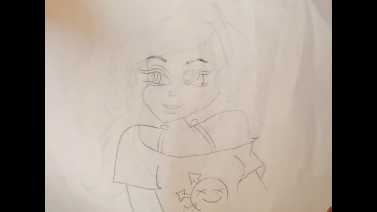 Easy Sketch Of Girl With Headphones For Kids Youtube