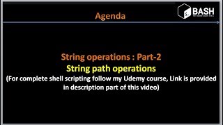 PART-2: String operations for paths | Complete shell scripting on udemy