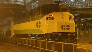 (10 Cars!) GO 1631 - 327 With 560 Departing Burlington 