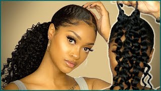 LIFE CHANGING! Sleek Ponytail with Extensions Hack on Type 4 Natural Hair screenshot 1