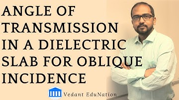 Angle of transmission in a dielectric slab for oblique incidence (GATE-ECE-2014-SET3-Q55)