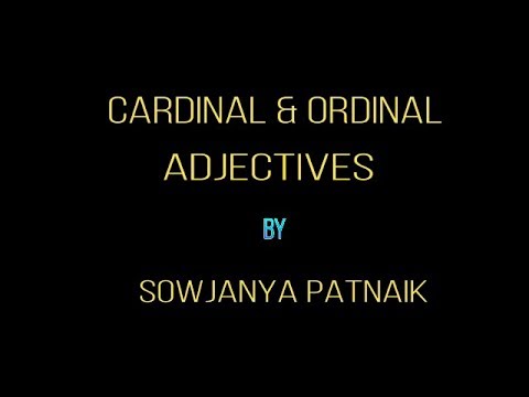 Cardinal & Ordinal Adjectives lesson 16