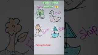Find four words in english #english #shorts #art #writing #foryou #fun