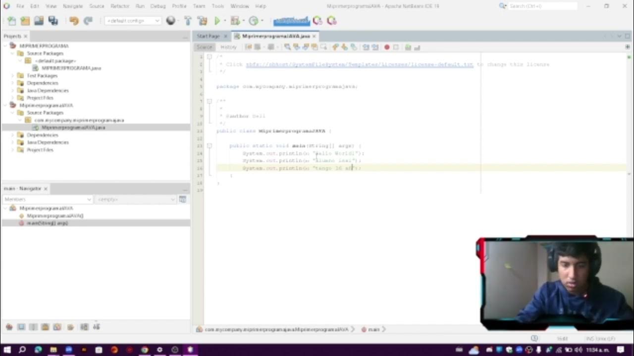mi primer programa en Java.curso de programacion - YouTube