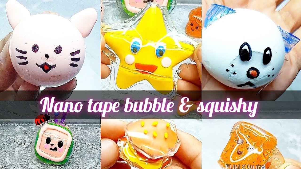 How to make nano tape squishy how to make nano tape bubble squishy
