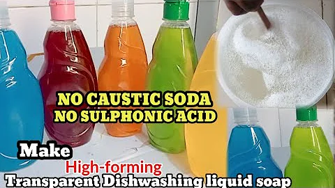 How to Make Transparent Liquid Soap with 4 Ingredients #dishwash