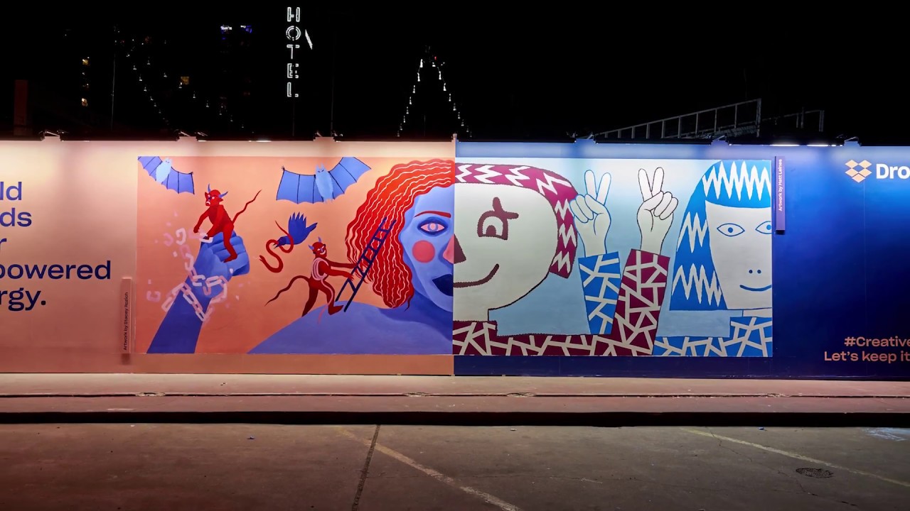Dropbox Live Mural: Standing Up for Human Rights | Dropbox at SXSW | Dropbox