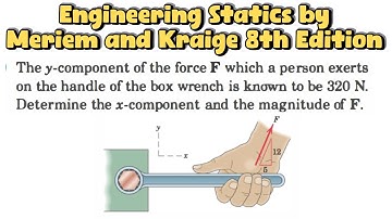 Determine the x-component and the magnitude of F. | Engineers Academy