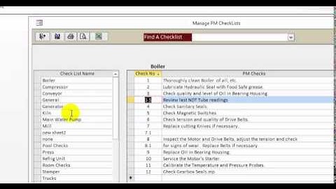 Modify a PM checklist in Omega CMMS Software