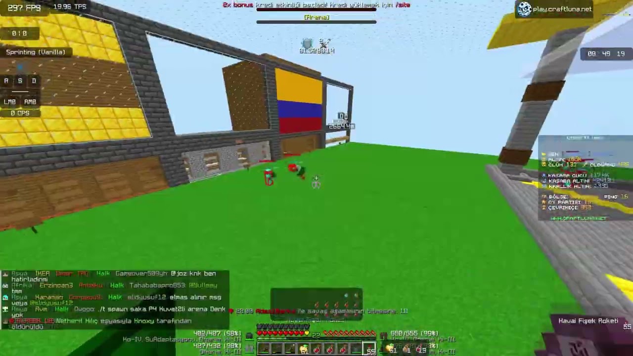 CraftLuna Oyuncularını Domine Ettim  !!!10x elitra katlamalı.