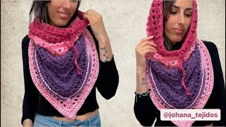 Cuello tejido a crochet. Una sola pieza. Sin costuras. Tutorial paso a paso