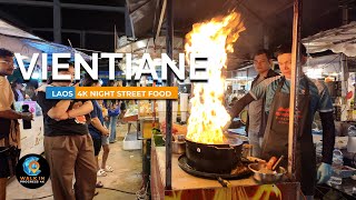 VIENTIANE, Laos 🇱🇦 The Best Food Market in Laos | 4K Asia Walking Tour