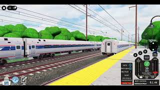 Roblox Amtrak aem7 phase iv palmetto and Amtrak Acs64 Northeast Regional at BWI Airport