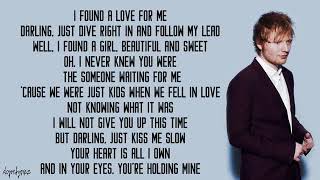 Perfect - Ed Sheeran (letra en ingles)