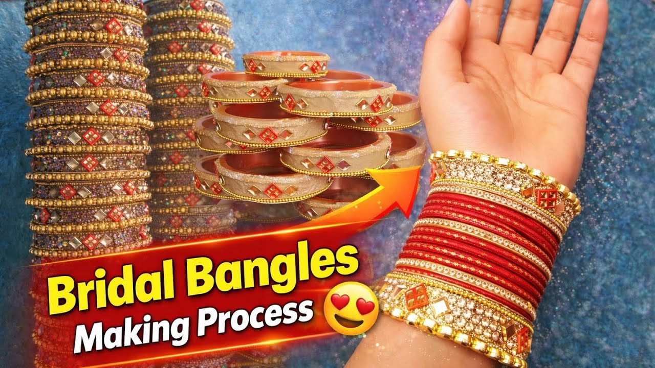Amazing Bridal Bangles Making Process 😍 | Handmade Stone Bangles
