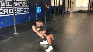 Slow tempo body squats