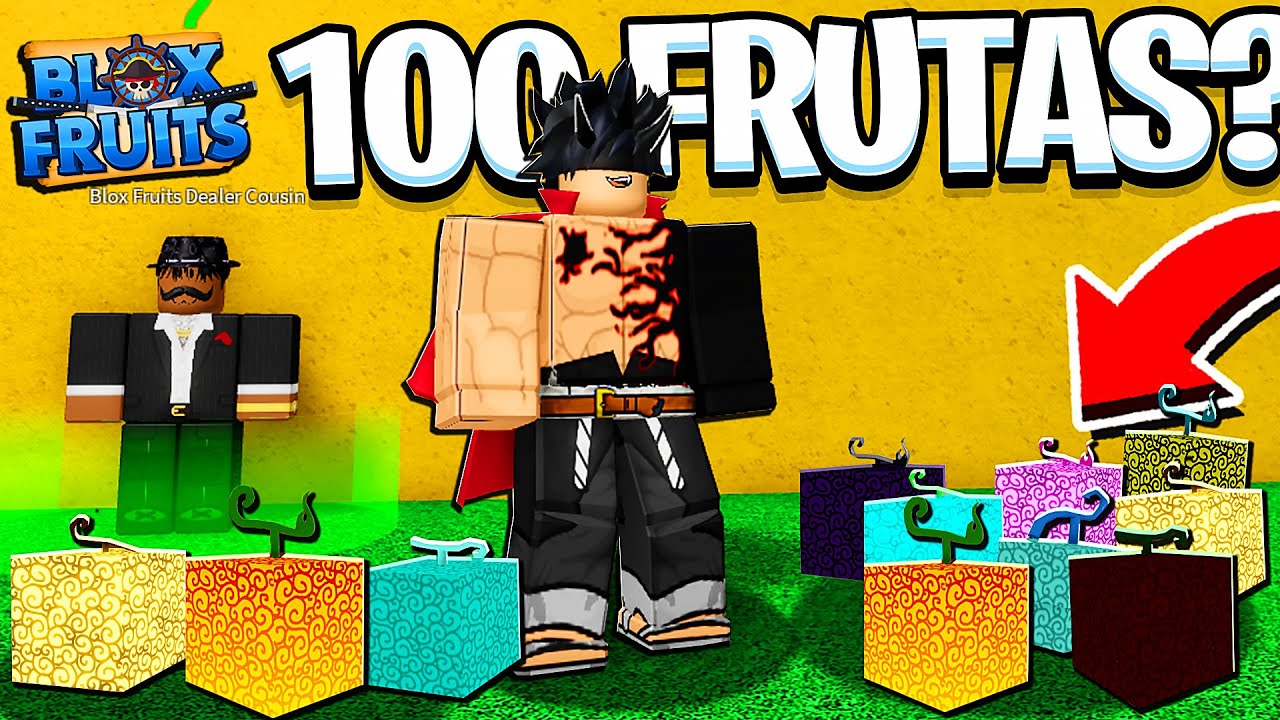 GIRANDO 100 FRUTAS ALEATÓRIAS NO BLOX FRUITS EM 1 VÍDEO E VEIO AS