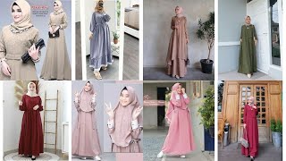 36 Kumpulan Gamis Moscrepe Terbaru 2021