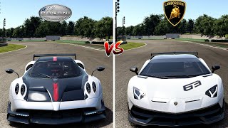 Battle OF Italian Super Cars || Pagani Huayra BC VS Lamborghini Aventador SVJ || Drag Race ||