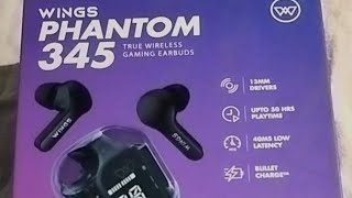 Wings phantom 345 earbuds review and unboxing #wings #345 #earbuds #blutooth #viral #review #videos
