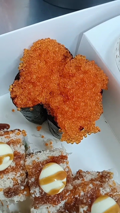 TOBIKO GUNKAN|FLYING FISH ROE#gunkan#japanesefood#shorts