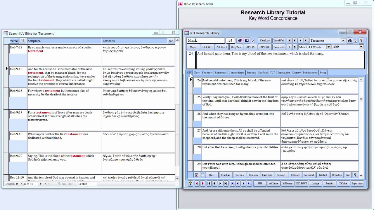 Research Library Tutorial 05 Key Word Concordance - YouTube