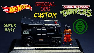 Custom HOT WHEELS TEENAGE MUTANT NINJA TURTLES (TMNT) BLACK SUPER EASY